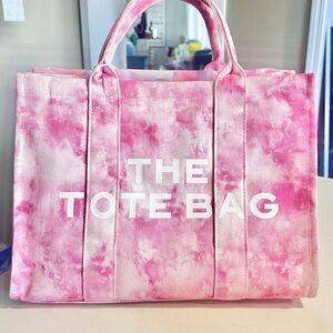Pink Tie-Dye Tote Bag